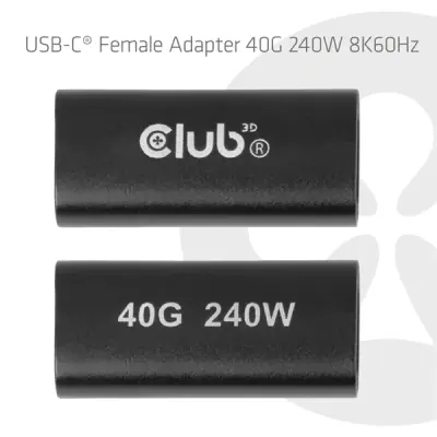 Club 3D Átalakító - CAC-2507 (USB-C to USB-C F/F, toldó adapter) – 2. kép