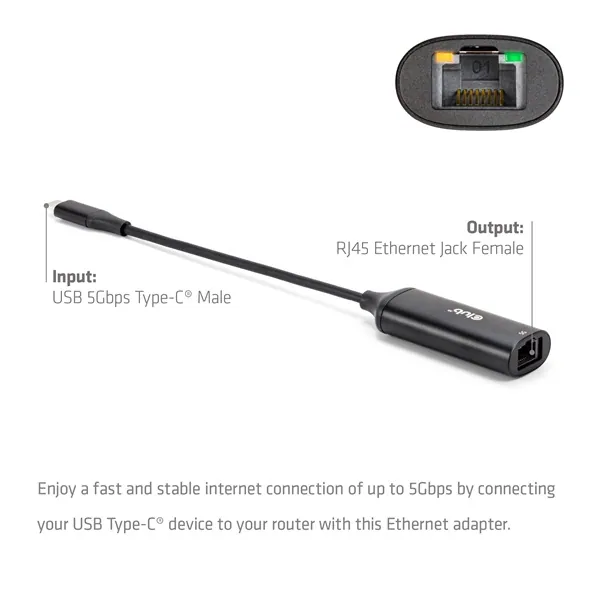 Club 3D Átalakító - CAC-2530 (USB-C to RJ45 Ethernet) – 4. kép