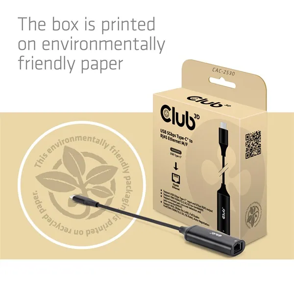 Club 3D Átalakító - CAC-2530 (USB-C to RJ45 Ethernet) – 7. kép