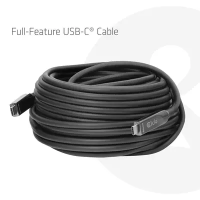Club 3D Kábel - CAC-2580 (USB-C to USB-C, M/M, AOC kábel, 8K60Hz, 10Gbps, 60W, 15m) – 2. kép
