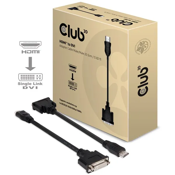 Club 3D Átalakító - CAC-HMD>DFD (HDMI MALE to DVI-D FEMALE, passzív, digitális jelekhez, nincs analóg) – 3. kép
