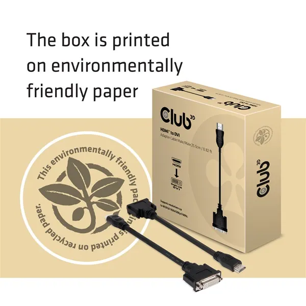 Club 3D Átalakító - CAC-HMD>DFD (HDMI MALE to DVI-D FEMALE, passzív, digitális jelekhez, nincs analóg) – 7. kép
