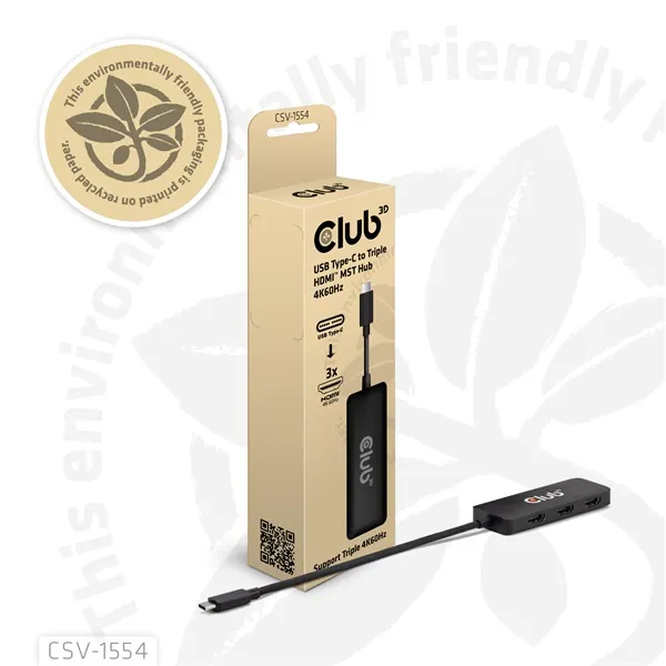 Club 3D MST Hub - CSV-1554 (3.2 USB-C to 3x HDMI, 4k60Hz) – 8. kép