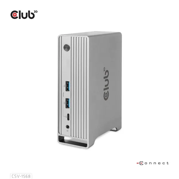 Club 3D Notebook Dokkoló - CSV-1568 (120W, Gen 2 USB-C to 4x USB-A, USB-C Gen 2, 2xHDMI, DP, VGA, RJ45, DC) – 3. kép