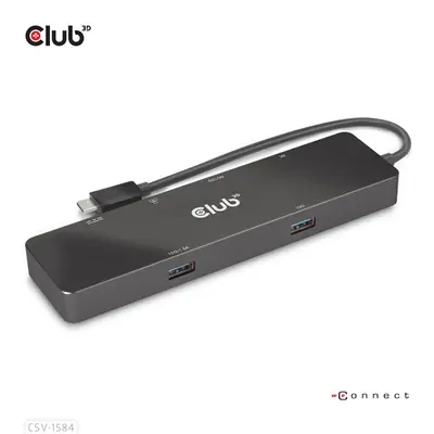 Club 3D USB Hub - CSV-1584 (3.2 USB-C Gen 2 to USB-C, 2xUSB-A, USB-C 100W PD, HDMI, RJ45, 8K60hz) – 2. kép