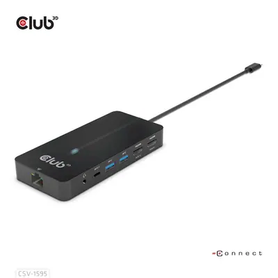 Club 3D USB Hub - CSV-1595 (USB-C Gen 1 to 2xHDMI, 2xUSB-A Gen 1, USB-C Gen 1 100W PD 3.0, RJ45, 3,5 Jack, 4k60Hz) – 2. kép
