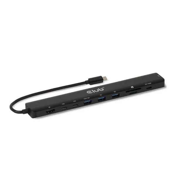 Club 3D USB Hub - CSV-2550 (USB-C to 3xUSB-C, 3xUSB-A, RJ45, SD/MicroSD, 140W PD, HDMI, 8K30hz) – 5. kép