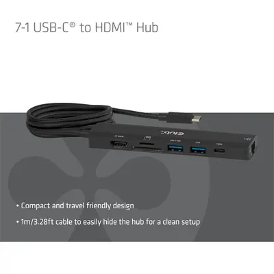Club 3D Notebook Dokkoló - CSV-2555 (140W, USB-C to 4K60Hz HDMI, USB-C, RJ-45, 2x USB-A, MicroSD, SD) – 2. kép