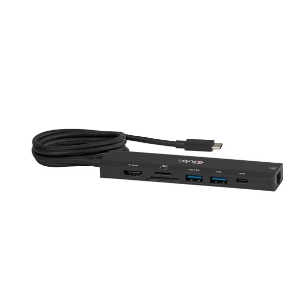Club 3D Notebook Dokkoló - CSV-2555 (140W, USB-C to 4K60Hz HDMI, USB-C, RJ-45, 2x USB-A, MicroSD, SD) – 4. kép