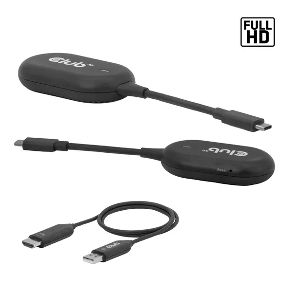 Club 3D Átalakító - CSV-2570 (USB-C to HDMI vezeték nélkül, 25m hatótáv, FHD 60Hz, Alt Mode, HDCP 1.4 & 2.2) – 6. kép