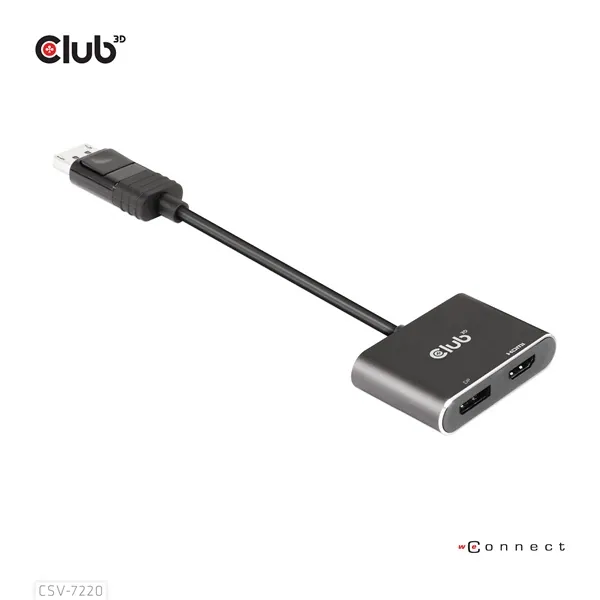 Club 3D MST Hub - CSV-7220 (DisplayPort 1.4 to DisplayPort + HDMI, 2x 4K60Hz) – 3. kép