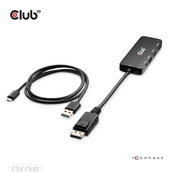 Club 3D Átalakító - CSV-7330 (DisplayPort 2.1 to 3xHDMI, 8K60Hz, HDR, HDCP 2.3, HPD, ALT mode) – 8. kép