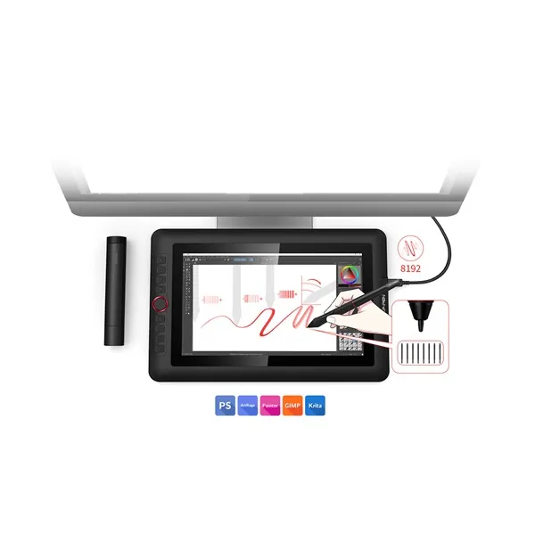 XP-PEN Grafikus kijelző - Artist 12 Pro (11,6", IPS, 16:9, 1920x1080, 5080 LPI, PS 8192, 200 RPS, 8 gomb) – 4. kép