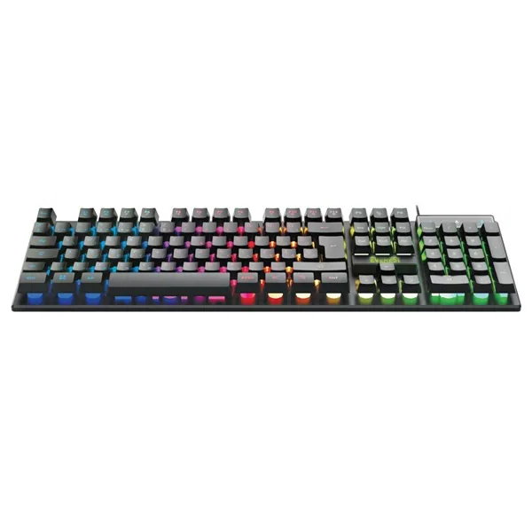 Everest Gamer Billentyűzet - KB-188 Borealis Rainbow (Numpad, USB, fekete, magyar, RGB LED) – 2. kép