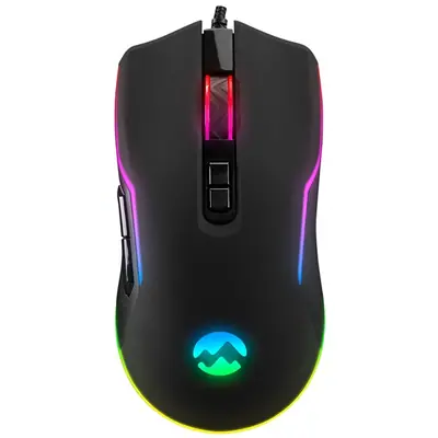 Everest Gamer Egér - SM-G14 DUSK  (7200 DPI, 7gomb, 1,5m harisnyázott kábel,optikai, fekete, RGB LED) – 2. kép