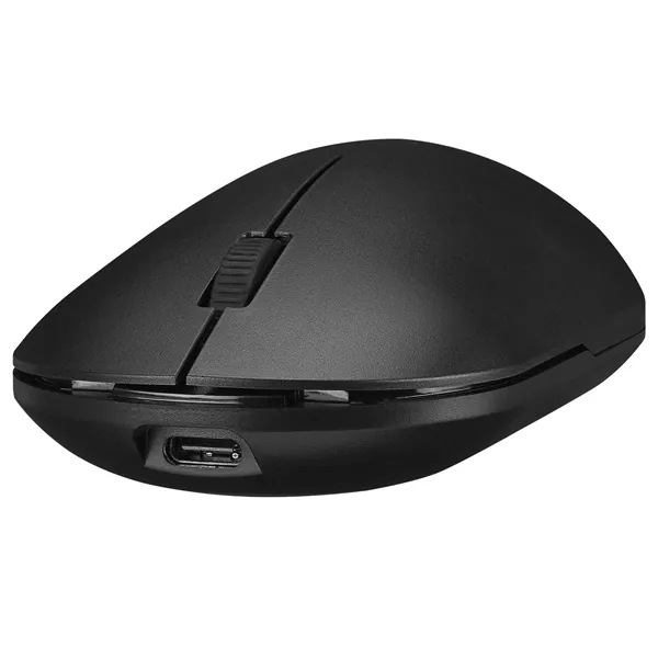 Everest Vezeték nélküli Egér - SMW-399 Black Rechargeable Super Quiet (1600 DPI, 3 gomb, optikai, fekete) – 3. kép