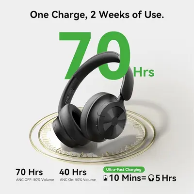 ONEODIO DJ Fejhallgató - Focus A1 Hybrid Black (Vezeték nélküli, Bluetooth, Hi-Res Audio, Active Noise Cancelling) – 2. kép