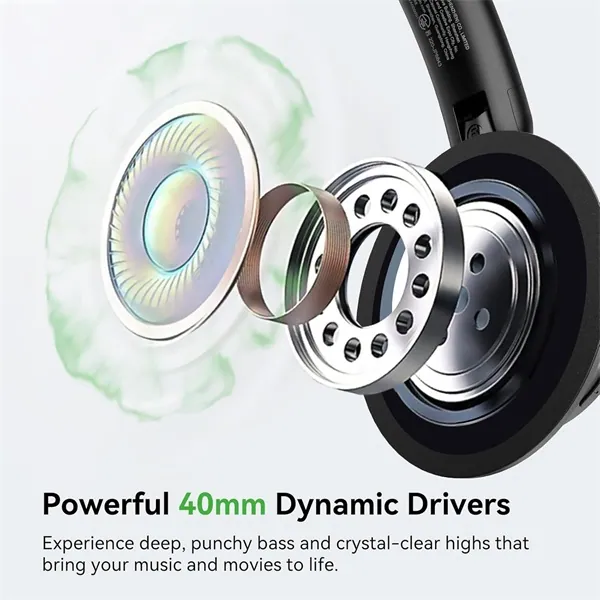 ONEODIO DJ Fejhallgató - Focus A1 Hybrid Black (Vezeték nélküli, Bluetooth, Hi-Res Audio, Active Noise Cancelling) – 3. kép