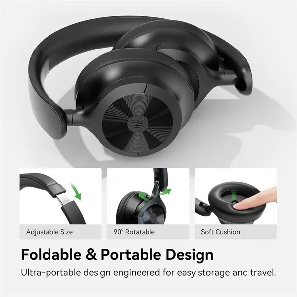 ONEODIO DJ Fejhallgató - Focus A1 Hybrid Black (Vezeték nélküli, Bluetooth, Hi-Res Audio, Active Noise Cancelling) – 4. kép