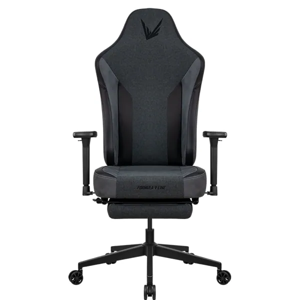 Formula Gamer szék - Ryvo Plus Pawtex Black (fekete; állítható magasság; áll. 3D kartámasz, Max.: 125kg , Pawtex szövet)