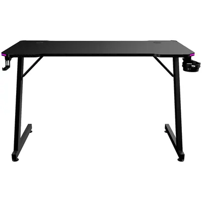 The G-Lab Gamer Asztal - K DESK ELECTRON EX (120x60cm, fém, pohártartó, fejhallgatótartó, fekete, RGB LED) – 2. kép
