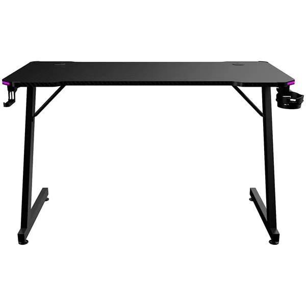 The G-Lab Gamer Asztal - K DESK ELECTRON EX (120x60cm, fém, pohártartó, fejhallgatótartó, fekete, RGB LED) – 2. kép