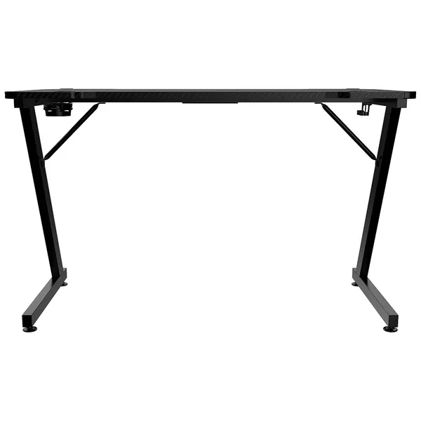 The G-Lab Gamer Asztal - K DESK ELECTRON EX (120x60cm, fém, pohártartó, fejhallgatótartó, fekete, RGB LED) – 4. kép