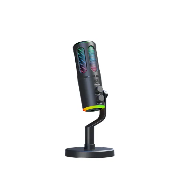 The G-Lab Mikrofon - K-MIC-NEON (3.5mm Jack csatlakozó, RGB, DUAL-CHANNEL CARDIOID, ENC, fekete) – 3. kép