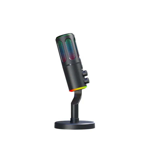 The G-Lab Mikrofon - K-MIC-NEON (3.5mm Jack csatlakozó, RGB, DUAL-CHANNEL CARDIOID, ENC, fekete) – 4. kép