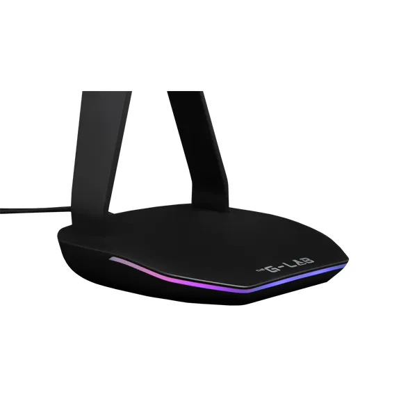 The G-Lab Fejhallgató állvány - K STAND HYDROGEN (fekete, 2xUSB3.0, 1xUSB-C, műanyag, RGB) – 3. kép