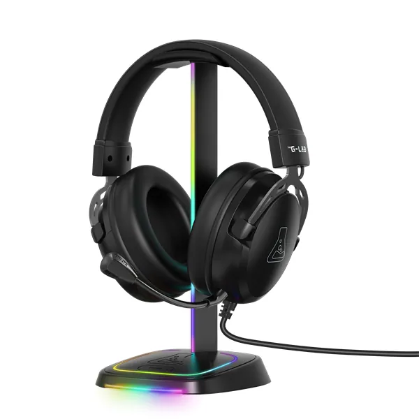 The G-Lab Fejhallgató állvány - K STAND NEON RGB (fekete, univerzális, csúszásgátló, RGB) – 5. kép