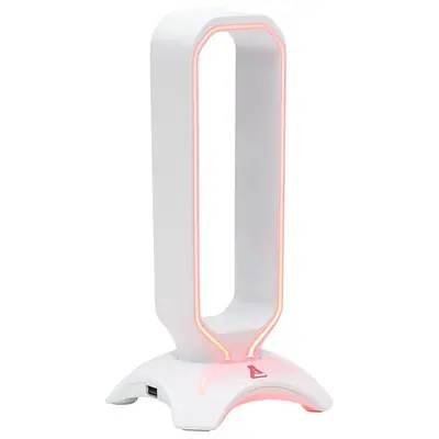 The G-Lab Fejhallgató állvány - K STAND RADON W (fehér, 2xUSB3.0, műanyag) – 2. kép