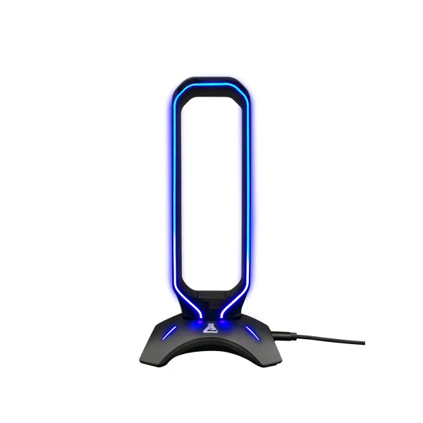 The G-Lab Fejhallgató állvány - K STAND RADON (fekete, 2xUSB3.0, műanyag) – 3. kép