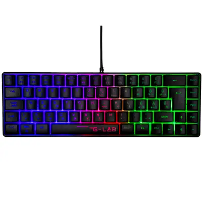 The G-Lab Gamer Billentyűzet - KEYZ HYDROGEN HU (RGB LED, TKL, USB, fekete, magyar)