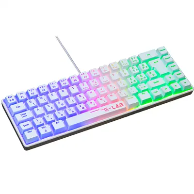 The G-Lab Gamer Billentyűzet - KEYZ HYDROGEN W/HU (RGB LED, TKL, USB, fehér, magyar) – 2. kép