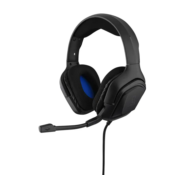 The G-Lab Fejhallgató - KORP COBALT/B (mikrofon, 3,5mm Jack, hangerőszabályzó, nagy-párnás, fekete) – 2. kép