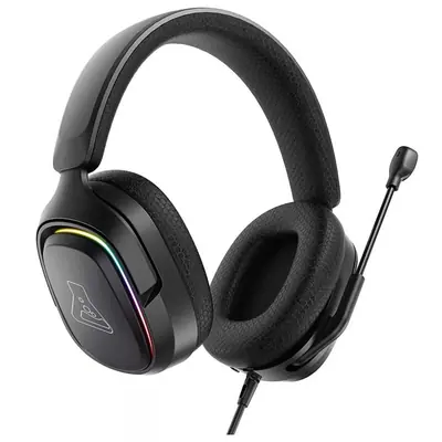 The G-Lab Fejhallgató - KORP MERCURY (mikrofon, 3,5mm Jack, hangerőszabályzó, nagy-párnás, RGB, fekete) – 2. kép