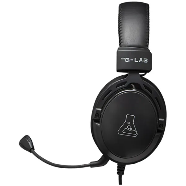 The G-Lab Fejhallgató - KORP TITANIUM (mikrofon, 3,5mm Jack, hangerőszabályzó, LED,nagy-párnás) – 3. kép