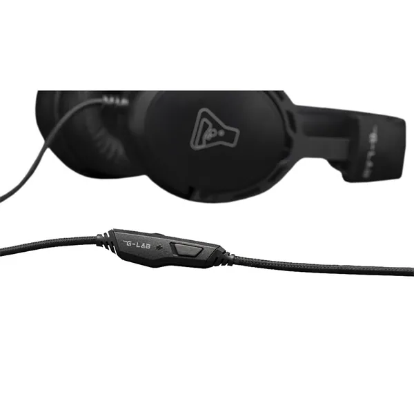 The G-Lab Fejhallgató - KORP TITANIUM (mikrofon, 3,5mm Jack, hangerőszabályzó, LED,nagy-párnás) – 4. kép