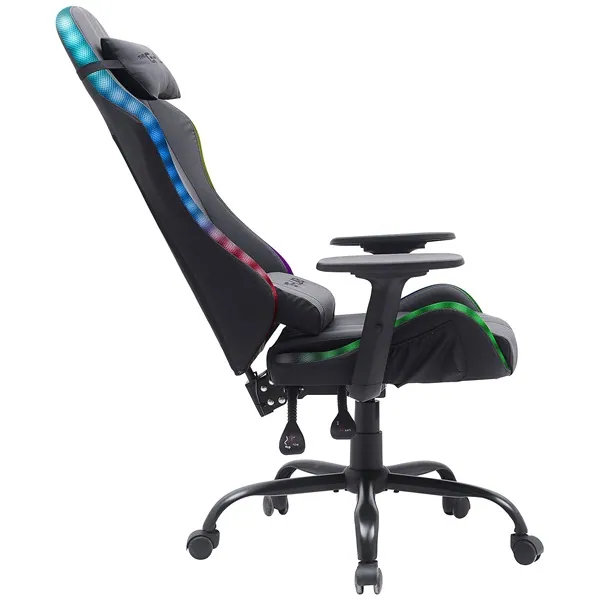 The G-Lab Gamer szék - KS ELECTRON EX (fekete; állítható magasság; áll. kartámasz, RGB LED) – 4. kép