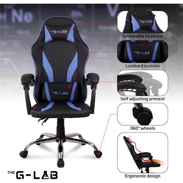 The G-Lab Gamer szék - KS NEON BLACK (fekete; állítható magasság; áll. kartámasz) – 6. kép