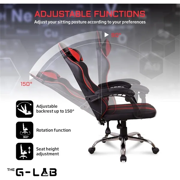 The G-Lab Gamer szék - KS NEON BLACK (fekete; állítható magasság; áll. kartámasz) – 8. kép