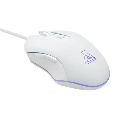 The G-Lab Gamer Egér - KULT HELIUM W (3200 DPI, 6 gomb, makro, 1,8m kábel, RGB LED, fehér) – 2. kép