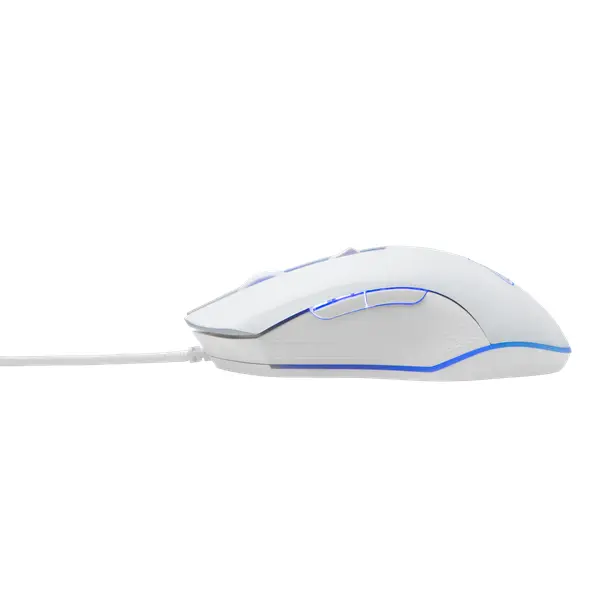 The G-Lab Gamer Egér - KULT HELIUM W (3200 DPI, 6 gomb, makro, 1,8m kábel, RGB LED, fehér) – 5. kép