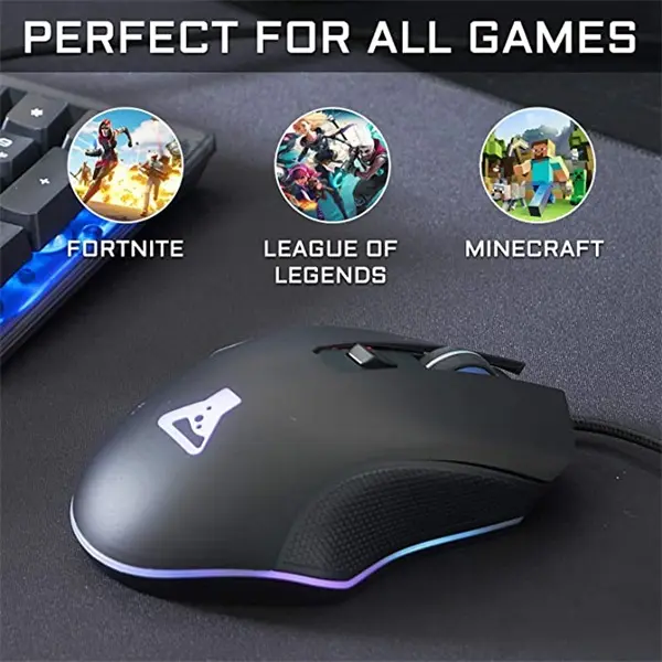 The G-Lab Gamer Egér - KULT HELIUM (3200 DPI, 6 gomb, makro, 1,8m kábel, RGB LED, fekete) – 8. kép