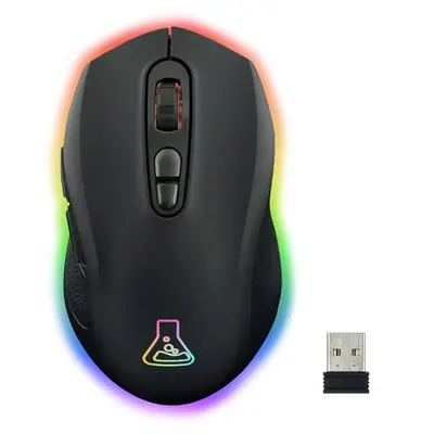 The G-Lab Vezeték nélküli Gamer Egér - KULT KRYPTON (6400 DPI, 2,4Ghz + BT, 7 gomb, 250Hz,  RGB LED, fekete)