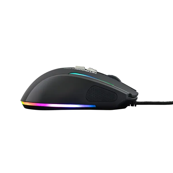 The G-Lab Gamer Egér - KULT NITRO ATOM (4800 DPI, 9 gomb, makro, 1,8m kábel, RGB LED, fekete) – 4. kép