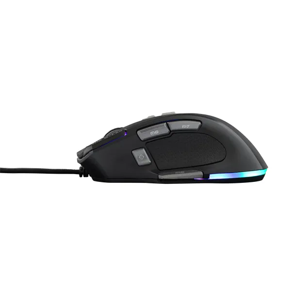The G-Lab Gamer Egér - KULT NITRO ATOM (4800 DPI, 9 gomb, makro, 1,8m kábel, RGB LED, fekete) – 5. kép
