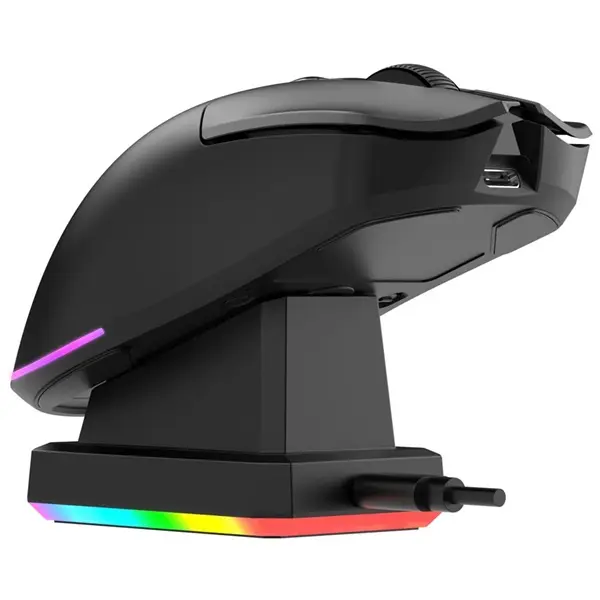 The G-Lab Vezeték nélküli Gamer Egér - KULT SILICIUM PRO (12000 DPI, 7 gomb, makro, PixArt 3311, 1000Hz, RGB, fekete) – 3. kép