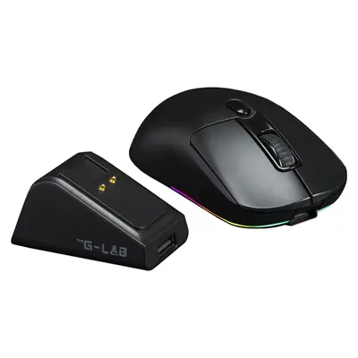 The G-Lab Vezeték nélküli Gamer Egér - KULT TITAN PRO B (12000 DPI, Pixart PAW 3311, USB/2,4Ghz/Bluetooth, RGB, dokkoló) – 2. kép